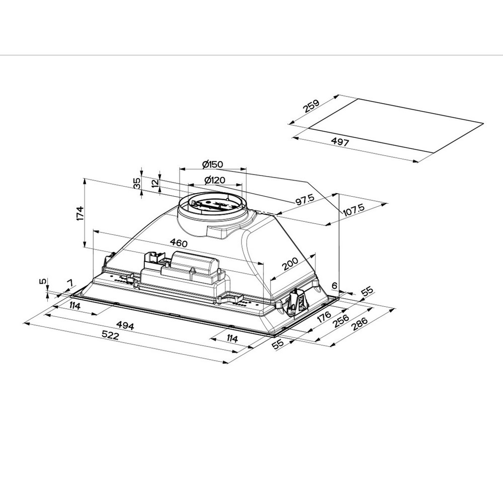 Acquista online Hotte INKA SMART HC LG A52 390 mc / h Faber